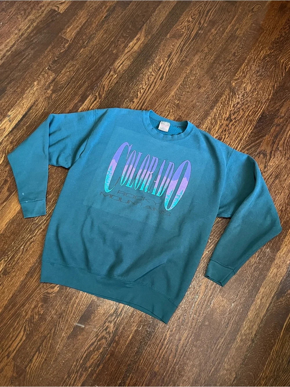 Colorado Graphic Teal Crewneck Sweatshirt